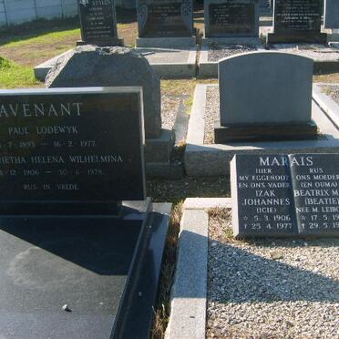 MARAIS Izak Johannes 1906-1977 &amp; Beatrix M.M. LEIBOLD 1912-1996