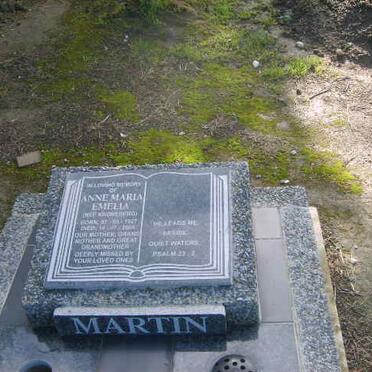 MARTIN Anna Maria Emelia nee ?? 1927-2004