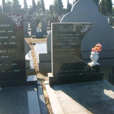 MATTHEE Petrus Daniel 1943-1984