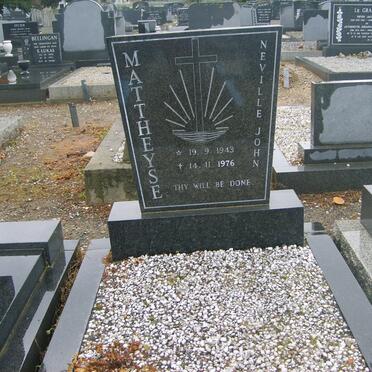 MATTHEYSE Neville John 1943-1976