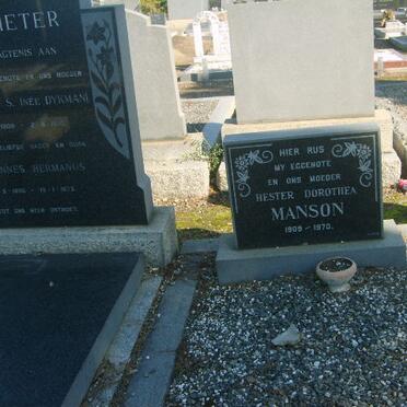 MANSON Hester Dorothea 1909-1970