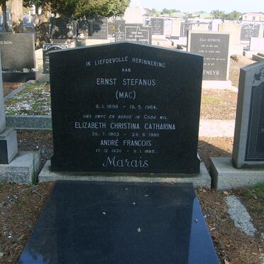 MARAIS Ernst Stefanus 1898-1964 &amp; Elizabeth Christina Catharina 1903-1990 :: MARAIS Andre Francois 1930-1965