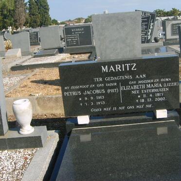MARITZ Petrus Jacobus 1913-1973 &amp; Elizabeth Maria ESTERHUIZEN 1917-2002