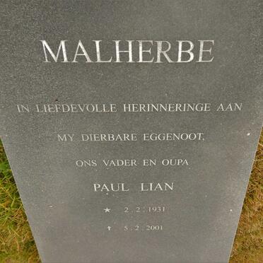 MALHERBE Paul Lian 1931-2001