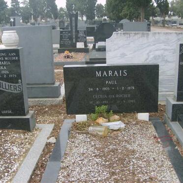 MARAIS Paul 1903-1979 &amp; Cecilia Rachel 19??-19??