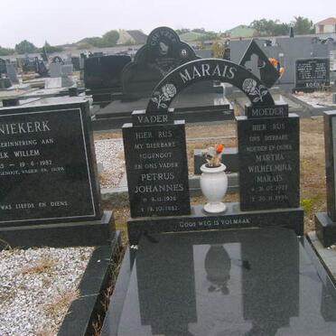 MARAIS Petrus Johannes 1926-1982 &amp; Martha Wilhelmina 1927-1996