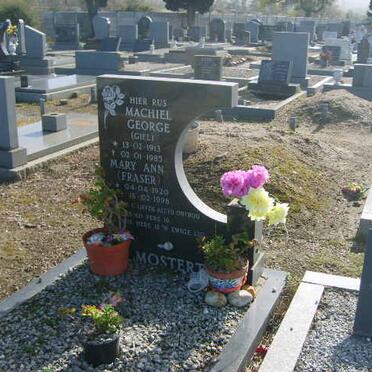 MOSTERT MIchiel George 1913-1985 &amp; Mary Ann FRASER 1920-1996