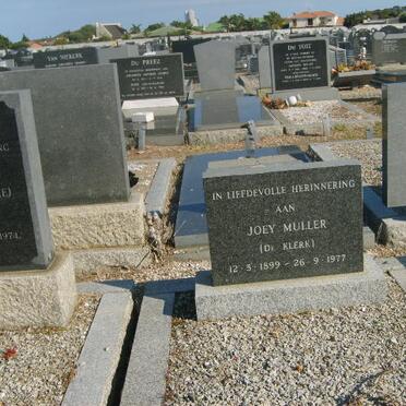 MULLER Joey nee DE KLERK 1899-1977