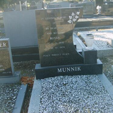MUNNIK Rossie 1932-1978