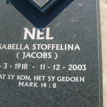 NEL Isabella Stoffelina nee JACOBS 1918-2003