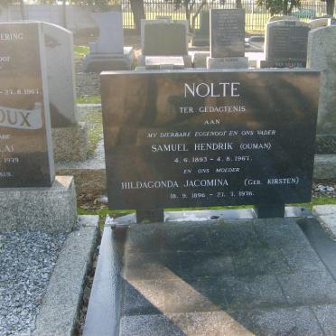 NOLTE Samuel Hendrik 1893-1967 &amp; Hildagonda Jacomina KIRSTEN 1896-1976