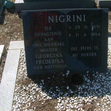 NIGRINI Georgina Frederika nee HATTINGH 1891-1984