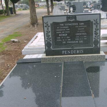 PENDERIS Nyhof 191?-199? &amp; Grietha 19??-19??