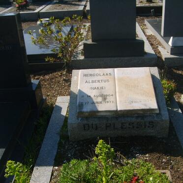 PLESSIS Hercolaas Albertus, du 1904-1977