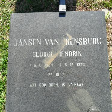 RENSBURG George Hendrik, Jansen van 1984-1993
