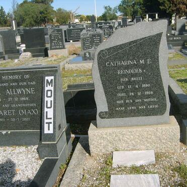 REINDERS Catahrina M.E. nee BRITZ 1880-1969