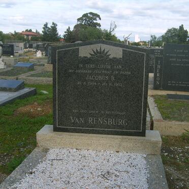 RENSBURG Jacobus B., van 1904-1962