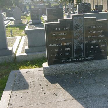 ROUX Pieter P., le 1898-1974 &amp; Maria J. 1905-1984