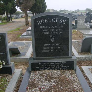 ROELOFSE Hendrik Johannes 1908-1979 &amp; Emma  THOMAS 1912-1987
