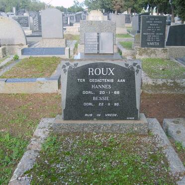 ROUX Hannes -1966 &amp; Bessie 1980