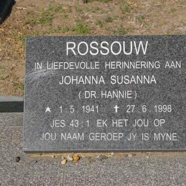 ROSSOUW Johanna Susanna 1941-1998