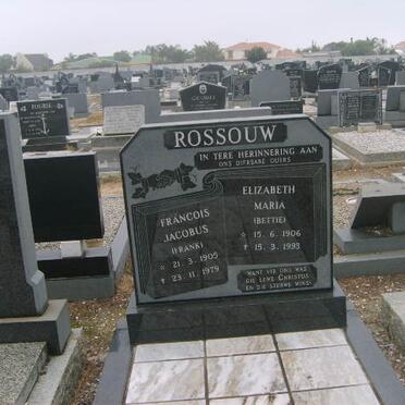 ROSSOUW Francois Jacobus 1905-1979 &amp; Elizabeth Maria 1906-1993