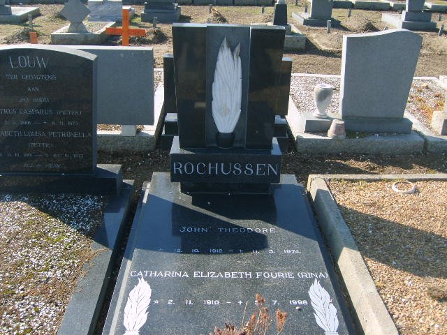 ROCHUSSEN John Theodore 1919-1974 &amp; Catharina Elizabeth FOURIE 1910-1998