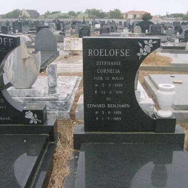 ROELOFSE Edward Benjamin 1926-1983 &amp; Stephanie Cornelia LE ROUX 1928-1981