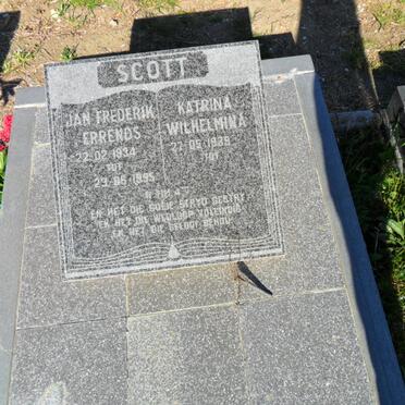 SCOTT Jan Frederik Errends 1934-1995 &amp; Katrina Wilhelmina 1939-