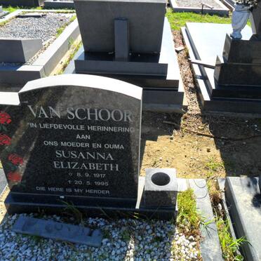 SCHOOR Susanna Elizabeth, van 1917-1995