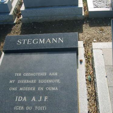STEGMANN Ida A.J.F. nee DU TOIT
