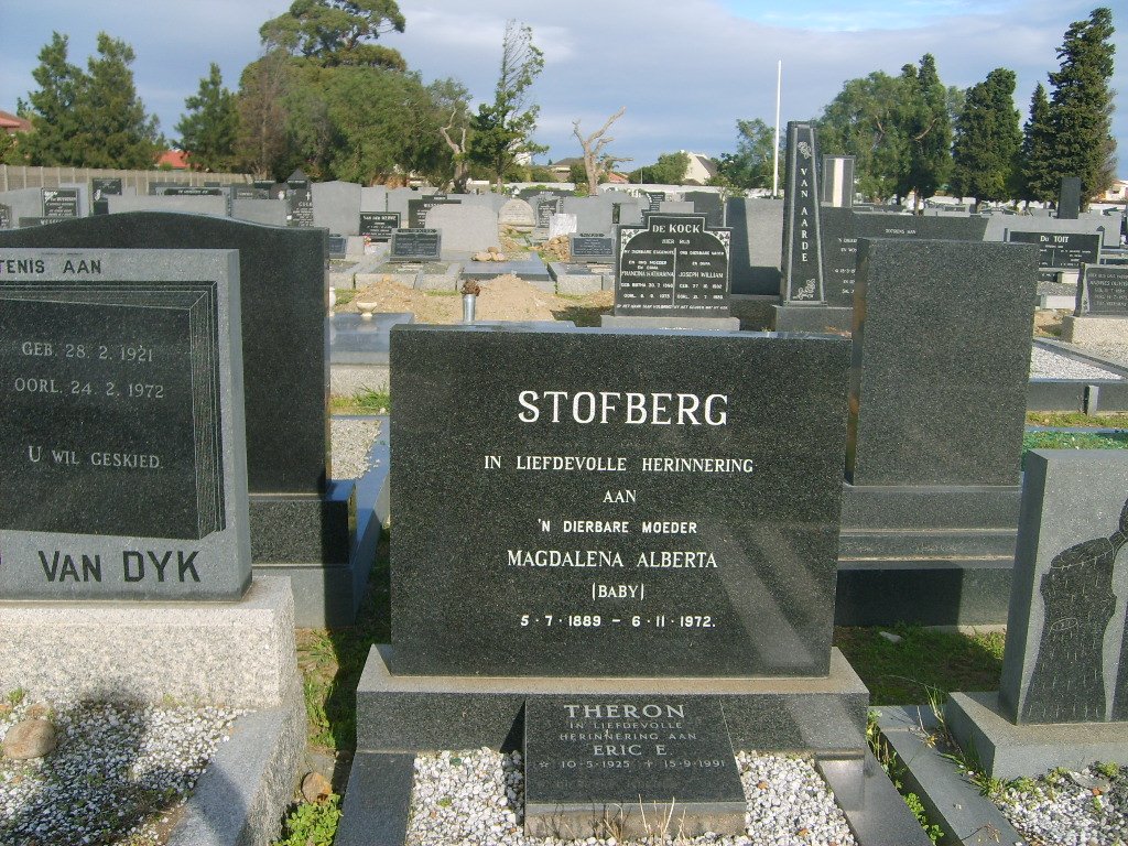 STOFBERG Magdalena Alberta 1889-1972