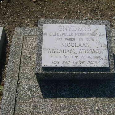 SNYDERS Nicolaas Abraham Adriaan 1908-1984
