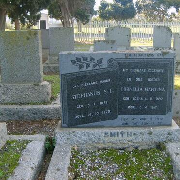 SMITH Stephanus S.L. 1892-1970 &amp; Cornelia Martina BOTHA 1892-1967