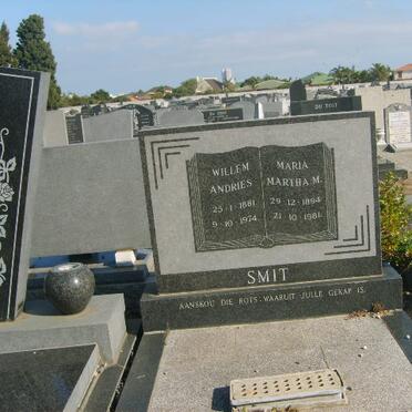 SMIT Willem Andries 1881-1974 &amp; Maria Martha M. 1894-1981