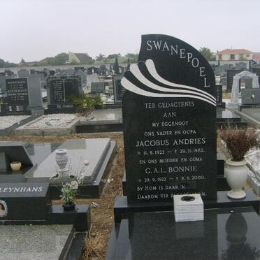 SWANEPOEL Jacobus Andries 1923-1982 &amp; G.A.L. 1922-2000