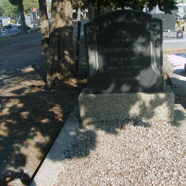 TOIT Johanna M., de 1892-1966