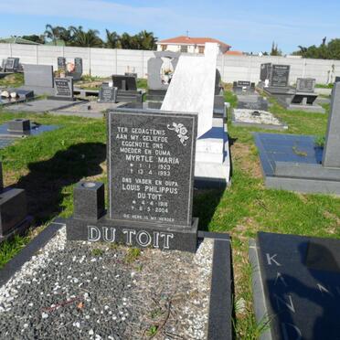 TOIT Louis Philippus, du 1918-2004 &amp; Myrtle Maria 1923-1993