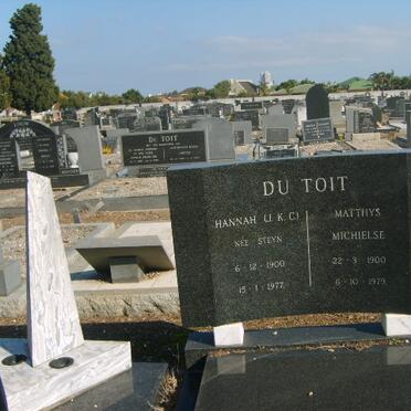 TOIT Matthys Michielse, du 1900-1979 &amp; Hannah STEYN 1900-1977