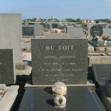 TOIT Michiel Matthys, de 1892-1968 &amp; J.M.H. BASSON 1891-1975