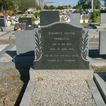 VERMEULEN Elizabeth Fouche 1897-1978