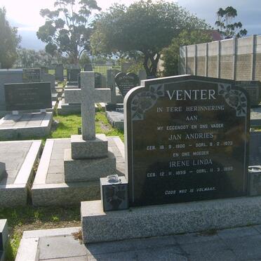 VENTER Jan Andries 1900-1973 &amp; Irene Linda 1899-1990