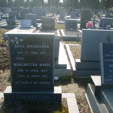 VERMEULEN Anna Magdalena 1899-  :: VERMEULEN Margaretha Maria 1902-1987