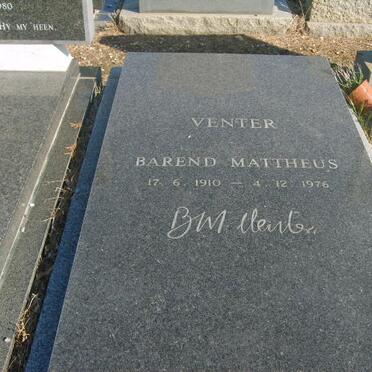 VENTER Barend Mattheus 1910-1976