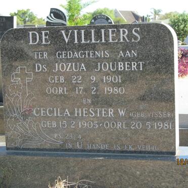VILLIERS Jozua Joubert, de 1901-1980 &amp; Cecilia Hester W. VISSER 1905-1981