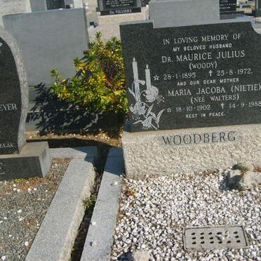 WOODBERG Maurice Julius 1895-1972 &amp; Maria Jacoba WALTERS 1902-1988