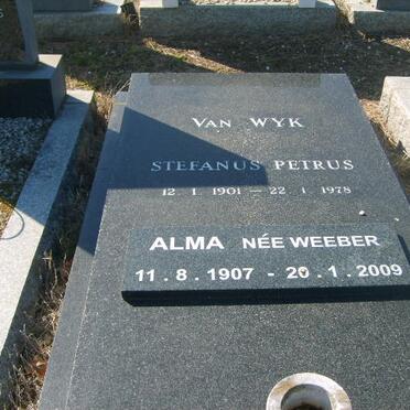 WYK Stefanus Petrus, van 1901-1978 &amp; Alma WEEBER 1907-2009