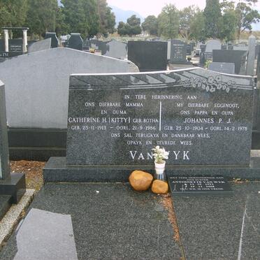 WYK Johannes P.J. van 1904-1978 &amp; Catherine H. BOTHA 1913-1986