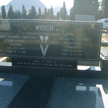 WEICH Hellmuth Stephan Heyderhoff 1907-1988 &amp; Sarah Johanna Carstens VISSER 1907-1990