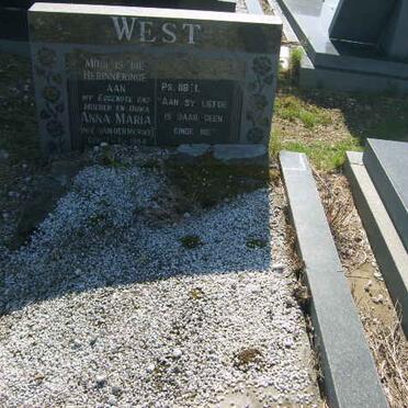 WEST Anna Maria nee VAN DER MERWE